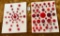 LOT OF 2 - VINTAGE & MORE RED BUTTON DISPLAY CARDS