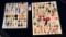 LOT OF 2 ASSORTED MATERIAL BUTTON CARD DISPLAYS