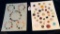 LOT OF 2 - ASSORTED MATERIAL BUTTON DISPLAY CARDS