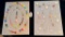 LOT OF 2 - ASSORTED MATERIAL BUTTON CARD DISPLAYS