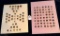 LOT OF 2 METAL BUTTON DISPLAY CARDS