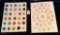 LOT OF 2 - VINTAGE WHITE & ASSORTED COLORS BUTTON DISPLAY CARDS
