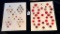 LOT OF 2 ASSORTED MATERIAL & COLORS BUTTON DISPLAY CARDS