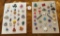 LOT OF 2 - PLASTIC REALISTIC CHRISTMAS & MORE BUTTON DISPLAY CARDS