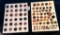 LOT OF 2 - SHADES OF BROWN BUTTON DISPLAY CARDS