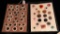 LOT OF 2 - METAL, CELLULOID, BONE & MORE BUTTON DISPLAY CARDS