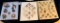 LOT OF 3 - HAND CARVED QUINCY, IL, VINTAGE & MORE BUTTON DISPLAY CARDS