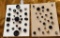 LOT OF 2 - VINTAGE GLASS & MORE BLACK BUTTON DISPLAY CARDS