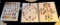 LOT OF 3 - CHARACTERS, FLOWERS & MORE BUTTON DISPLAY CARDS