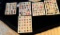 LOT OF 5 - ASSORTED MATERIAL BUTTON DISPLAY CARDS