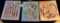 LOT OF 3 - HALLOWEEN, CHRISTMAS & MORE SNAP TOGETHER BUTTON DISPLAY CARDS