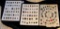 LOT OF 3 - RIVET SHANKS BUTTON DISPLAY CARDS W/ PATCHES