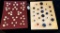 LOT OF 2 - WHITE, BLUE & RED BUTTON CARD DISPLAYS