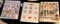 LOT OF 3 - CERAMIC, WOOD & PLASTIC BUTTON DISPLAY CARDS