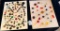 LOT OF 2 - VARIOUS COLORS BUTTON DISPLAY CARDS