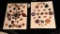 LOT OF 2 - WOOD & COCONUT BUTTON DISPLAY CARDS
