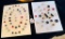LOT OF 2 - VARIOUS COLORS BUTTON DISPLAY CARDS