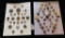 LOT OF 2 - METAL, ENAMEL, PEWTER & MORE BUTTON DISPLAY CARDS