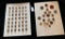 LOT OF 2 - METAL INCLUDING OPENWORK BUTTON DISPLAY CARDS