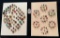LOT OF 2 - ASSORTED MATERIAL BUTTON DISPLAY CARDS