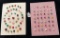 LOT OF 2 - VINTAGE & ASSORTED MATERIAL BUTTON CARD DISPLAYS