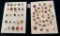 LOT OF 2 - ASSORTED PLASTIC & MATERIAL BUTTON DISPLAY CARDS