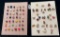LOT OF 2 - CERAMIC & ASSORTED MATERIAL BUTTON DISPLAY CARDS