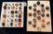 LOT OF 2 - ASSORTED MATERIAL BUTTON DISPLAY CARDS