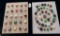 LOT OF 2 - SNAPS & ASSORTED MATERIAL BUTTON DISPLAY CARDS