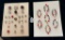 LOT OF 2 - GLASS & PLASTIC SILVERBACK BUTTON DISPLAY CARDS