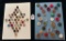 LOT OF 2 - ASSORTED MATERIAL BUTTON DISPLAY CARDS