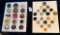 LOT OF 2 - ASSORTED MATERIAL BUTTON DISPLAY CARDS