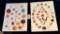 LOT OF 2 - ASSORTED MATERIAL BUTTON DISPLAY CARDS