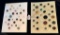 LOT OF 2 - ASSORTED MATERIAL BUTTON DISPLAY CARDS