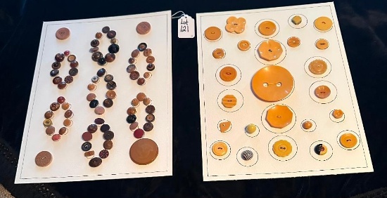 LOT OF 2 - ASSORTED BUTTON DISPLAY CARDS