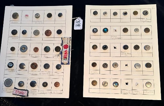 LOT OF 2 - RIVET SHANKS BUTTON DISPLAY CARDS
