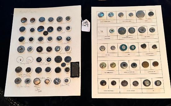 LOT OF 2 - MOTHER/DAUGHTER PAIRS RIVET SHANKS DISPLAY CARDS