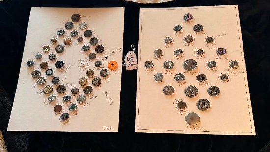 LOT OF 2 - RIVET SHANKS BUTTON DISPLAY CARDS