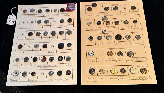 LOT OF 2 - RIVET SHANKS BUTTON DISPLAY CARDS