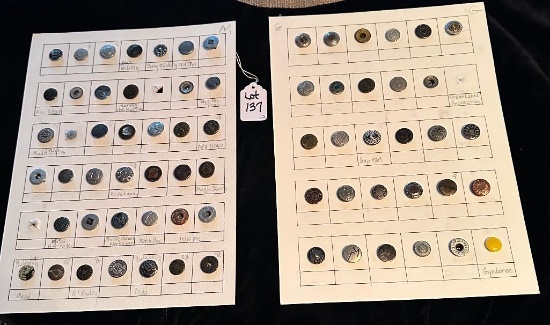LOT OF 2 - RIVET SHANKS BUTTON DISPLAY CARDS
