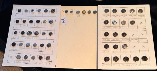 LOT OF 3 - RIVET SHANKS BUTTON DISPLAY CARDS