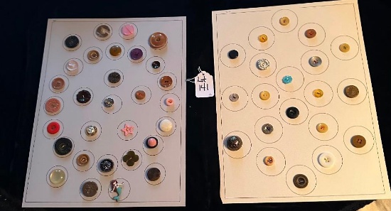 LOT OF 2 - ASSORTED BUTTON DISPLAY CARDS