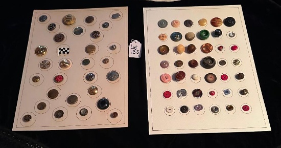 LOT OF 2 - METAL & MORE BUTTON DISPLAY CARDS