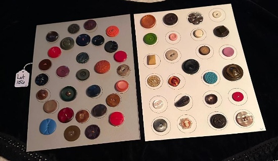 LOT OF 2 - ASSORTED BUTTON DISPLAY CARDS
