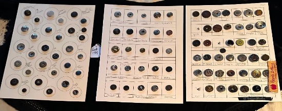 LOT OF 3 - RIVET SHANKS BUTTONS DISPLAY CARDS INCLUDING MOTHER/DAUGHTER AND MORE