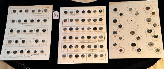 LOT OF 3 - RIVET SHANKS BUTTON DISPLAY CARDS INCLUDING MOTHER/DAUGHTER, CAT IN THE HAT & MUCH MORE