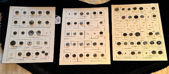 LOT OF 3 - RIVET SHANKS BUTTON DISPLAY CARDS INCLUDING MOTHER/DAUGHTER & MORE