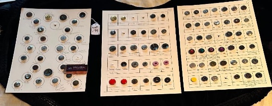 LOT OF 3 - RIVET SHANKS BUTTON DISPLAY CARDS INCLUDING MOTHER/DAUGHTER & MORE