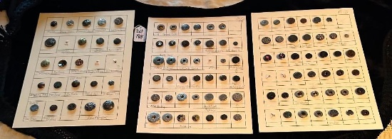 LOT OF 3 - MOTHER/DAUGHTER & MORE RIVET SHANKS BUTTON DISPLAY CARDS