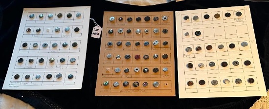 LOT OF 3 - TIGGER, TWEETY & MORE RIVET SHANKS BUTTON DISPLAY CARDS